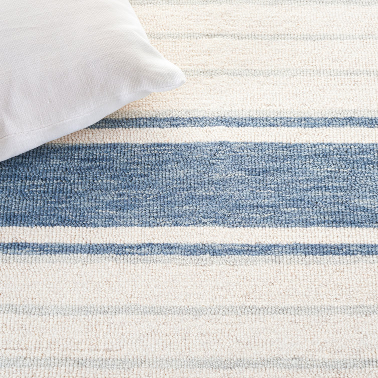 Lauren Ralph Lauren Handmade Hand Tufted Wool Blue/White Rug Wayfair